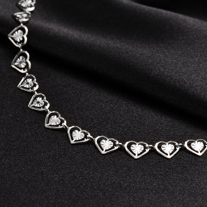 💝 -50%! ✨ Collana Cuore Raggiante – Acciaio Inossidabile 304 – Cuore Traforato & Finitura Lucida per uno Stile Quotidiano Elegante 💟