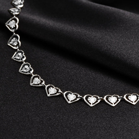 💝 -50%! ✨ Collana Cuore Raggiante – Acciaio Inossidabile 304 – Cuore Traforato & Finitura Lucida per uno Stile Quotidiano Elegante 💟