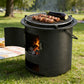 🔥⛺ PROMO LAMPO: 50% DI SCONTO! Stufa a legna portatile multifunzione – Cottura, Barbecue & Riscaldamento, Acciaio antiruggine & Tiraggio regolabile per cucina all'aperto ✨