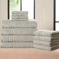 🛁 Set Asciugamani 3 Pezzi Home Reflections – 100% Cotone Morbido | Alta Assorbenza | Asciugatura Rapida | Trama & Tinta Unita ✨