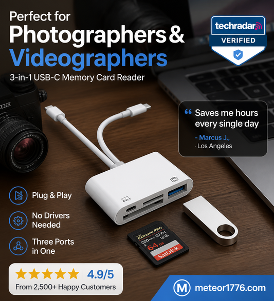 💾🔌 Lettore di Schede di Memoria USB-C 3 in 1 – 50% DI SCONTO! Legge SD, microSD e CF – plug & play, trasferimento rapido. 🔥📱