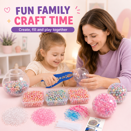 ✨ Kit Fai-da-Te per Creare Palline Antistress, Include 6 Bustine di Riempimento, 10 Involucri Morbidi Trasparenti, Strumento di Espansione, Ideale per il Relax degli Adulti, Squishy Maker