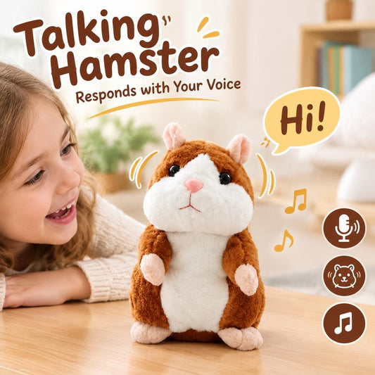 ✨Criceto parlante di peluche – ripete tutto ciò che dici, scuote automaticamente la testa e diverte bambini e adulti.🎁