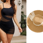 💎 50% DI SCONTO! 💎 Costume intero da donna sexy – Vestibilità snellente con arricciature, controllo pancia in vita alta e dettaglio in mesh trasparente 🩱✨