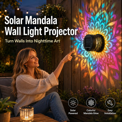 🌙 Vendita 2026 — Oltre 33.000 Venduti! 🔥 Luce Solare Mandala da Parete – Proiezione Notturna da Sogno ✨