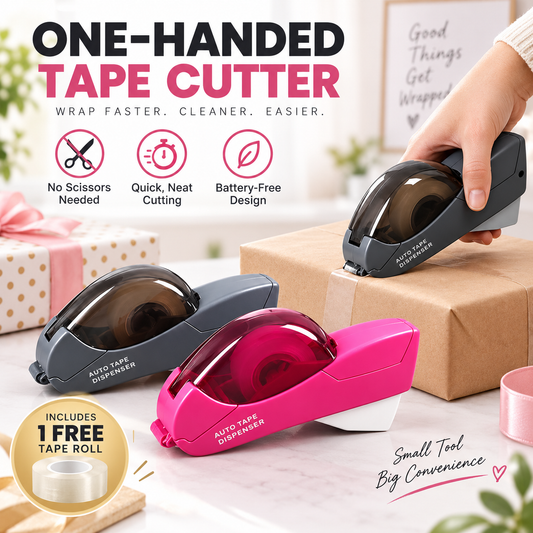 🎁 ULTIMA OCCASIONE: 50% DI SCONTO ✨✂️ Porta-nastro portatile azionabile con una mano, rapido, ordinato e senza batterie