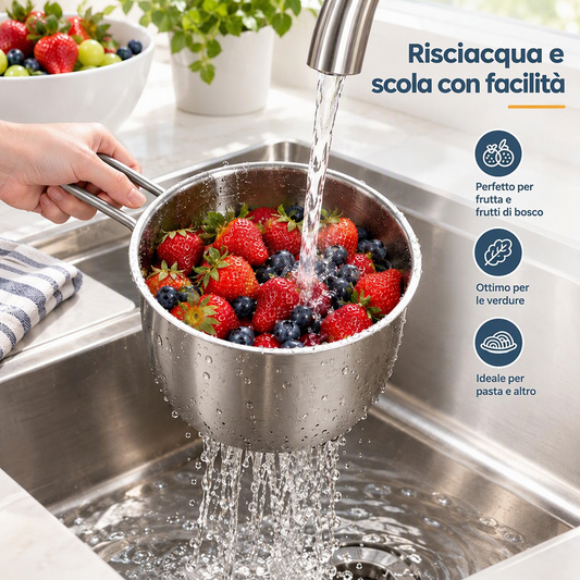 2 per 1 🔥 Cestello Scolapiatti Multifunzione in Acciaio Inox da Appendere al Lavello