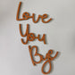✨ 50% DI SCONTO – Decorazione Murale Boho in Legno – Scritta “LOVE YOU BYE”, Stile Rustico & Versatile per la Casa 🌿