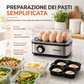 🥚 Cuociuova Elettrico Multifunzione in Acciaio Inox (8 Uova) | 3 Livelli di Cottura, Uova in Camicia e Omelette | Coperchio Trasparente e Spegnimento Automatico 200W 🍳