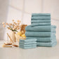 🛁 Set Asciugamani 3 Pezzi Home Reflections – 100% Cotone Morbido | Alta Assorbenza | Asciugatura Rapida | Trama & Tinta Unita ✨