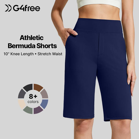 ⏰Ultimo Giorno Sconto 49% OFF🔥 Bermuda Donna con Tasche – 👍Pantaloncini Lunghi Atletici Casual al Ginocchio