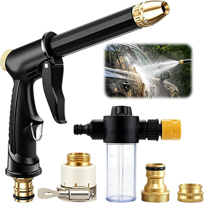 💦 50% RABATT NU! 🚗 Högtrycksvattenpistol – Ergonomiskt Grepp, Booster Munstycke & Slang Ingår – Kraftfull Biltvätt & Trädgårdsbevattning 🌻