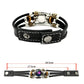 ✨🔮 Braccialetto in Pelle con 12 Segni Zodiacali Fosforescenti – Luminoso al Buio, Unisex, 17,5/20,6 cm – Regalo Perfetto per Uomo e Donna 🌙