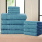 🛁 Set Asciugamani 3 Pezzi Home Reflections – 100% Cotone Morbido | Alta Assorbenza | Asciugatura Rapida | Trama & Tinta Unita ✨