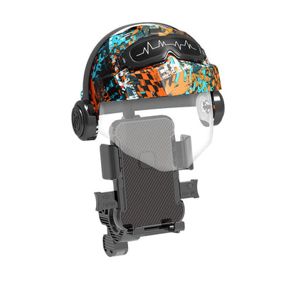 🏍️Supporto telefono moto con mini visiera casco! Proteggi il telefono da sole e pioggia durante la guida, stabile e anti vibrazione.