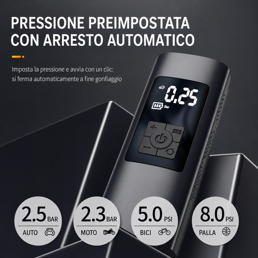 🎁Saldi: 50% di sconto⏳🚗Gonfiatore portatile multifunzionale per auto