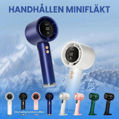 Mini handhållen turbofläkt med 100 justerbara hastigheter