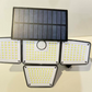 📢📢Sista dagen – 50 % rabatt!! ☀️💡 Solcellsdriven utomhusvägglampa med 3 lampor – rörelsesensor för trädgård, gård och garage
