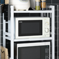 🧰 50% DI SCONTO! 🍳 Scaffale Estensibile per Microonde – Regolabile, Portata 75 kg & con Ganci – Ideale per Cucina, Dispensa e Officina 🏠