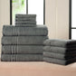 🛁 Set Asciugamani 3 Pezzi Home Reflections – 100% Cotone Morbido | Alta Assorbenza | Asciugatura Rapida | Trama & Tinta Unita ✨