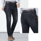 👖 50% RABATT NU! 🧵 Herr Elastiska Jeans med Hög Midja och Rakt Ben – Mjuk Stretchig Bomull & Andningsbar Vardagskomfort 🛠️