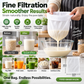 🛒 1+1 GRATIS! 🥛 Sacchetto Filtrante Alimentare in Nylon – Addio Residui e Depositi nelle Bevande – Maglia ad Alta Densità con Coulisse, Riutilizzabile 🌿