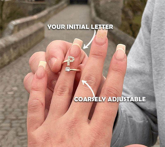 💍 50 % RABATT JUST NU! ❤️ Ring med initialer – personlig, justerbar och perfekt som en meningsfull present till dig själv eller någon du älskar ✨