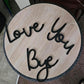 ✨ 50% DI SCONTO – Decorazione Murale Boho in Legno – Scritta “LOVE YOU BYE”, Stile Rustico & Versatile per la Casa 🌿