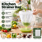 🛒 1+1 GRATIS! 🥛 Sacchetto Filtrante Alimentare in Nylon – Addio Residui e Depositi nelle Bevande – Maglia ad Alta Densità con Coulisse, Riutilizzabile 🌿