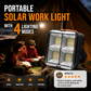 🔥🎁 OFFERTA IMPERDIBILE 50% DI SCONTO 💡 Luce da Lavoro Solare Portatile con 4 Modalità di Illuminazione