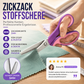 ✂️ Forbici a Zigzag Multifunzione – Lame in Acciaio Inox 2CR13, Impugnatura Ergonomica, Anti-Sfilacciamento – Per Cucito, Scrapbooking & Fai-da-Te – 4 Colori 🧵🎨