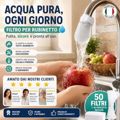 💧-50% Filtro Rubinetto Elimina Sedimenti e Ruggine☕🍝