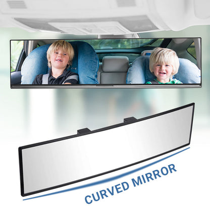 🚗 OFFERTA A TEMPO -50%! ✨ Specchietto Retrovisore Panoramico Curvo per Auto – Grandangolare, Montaggio Facile ✨