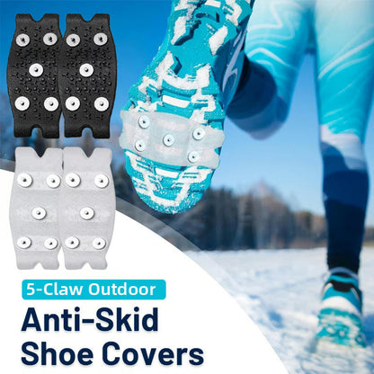🧤 Sconto del 50% Oggi! ✨ Ramponcini Antiscivolo a 5 Punte per Scarpe – Gomma Flessibile TPE con Chiodi in Acciaio per Ghiaccio, Neve e Trekking ❄️🥾