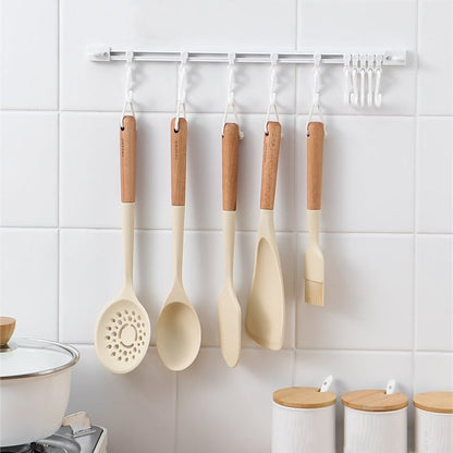🧺 Appendino a Parete Regolabile a Forma di S | Montaggio Senza Fori, Senza Tracce 🔧 | Ganci Regolabili, Cucina e Bagno 🏠 | Adesivo Resistente ✨ | 30 o 40 cm 📏
