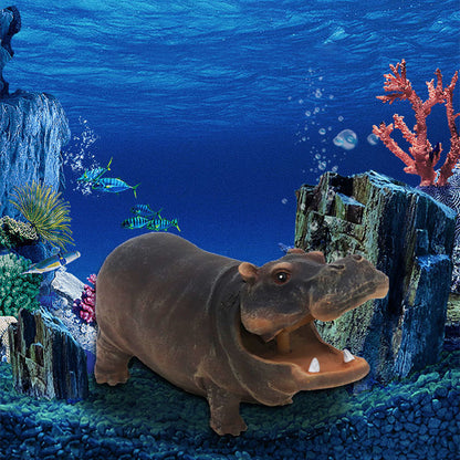 🎉 Saldi 2026 – Oltre 8.000 Venduti! 🦛 Decorazione Ippopotamo con Bolle per Acquario – Compatibile con Pompa d’Aria, Resina Non Tossica – Aggiunge Divertimento e Ossigeno ✨