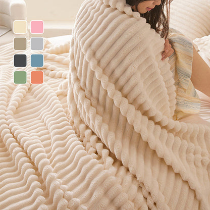 🍂🛏️ Couverture épaisse en peluche lapin – Housse en velours lait, blottissez-vous dans un confort ultime, la chaleur douce qui transforme vos nuits d’automne et d’hiver en cocon moelleux