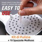 🚿 Soffione Doccia ad Alta Pressione Regolabile | Pannello a Pioggia da 15 cm 💧 | Iniezione d'Aria: Getto Forte anche con Poca Pressione 💪 | 7 Modalità di Spruzzo con Pistola 🔫 | Ugelli in Silicone Facili da Pulire ✨