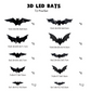 🎉 Saldi 2026 — Oltre 26.000 Venduti! 💞 Decorazione Halloween Pipistrello 3D LED da Parete