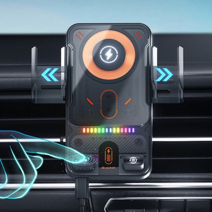 📱 50% DI SCONTO! 🔄 Supporto per telefono auto intelligente 2‑in‑1 girevole con ricarica wireless – magnetico, regolabile e ricarica rapida – ideale per navigazione e chiamate in vivavoce ⚡
