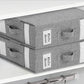🎁 -50%! 🛏️ Set Organizer Pieghevole per Lenzuola – Lino Imitazione + Cartone – Finestra Trasparente & Chiusura Robusta per Biancheria da Letto Queen/King 📦