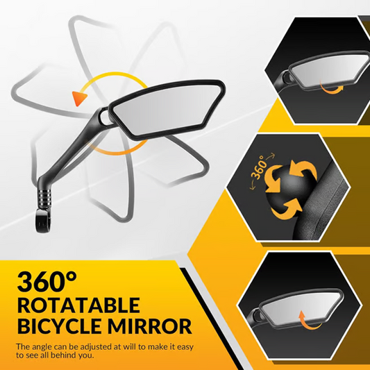 🎁Nuovi Arrivi 2026 50% OFF💥Specchietto Retrovisore Bici 360° Rotante – Braccio Ammortizzante, Resistente alle Intemperie, Montaggio Universale 🛡️