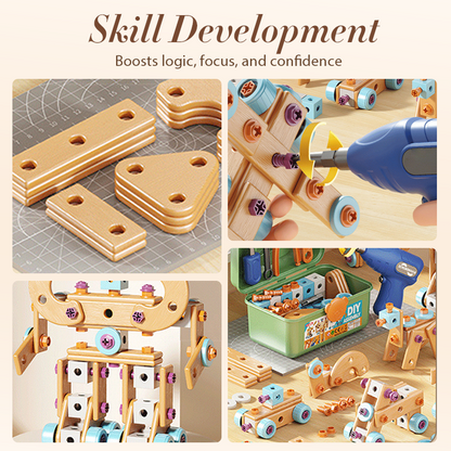 🎄🎁 Offerta Speciale Natale: 50% di Sconto 💥 Kit Educativo Fai-da-Te di Attrezzi per Bambini