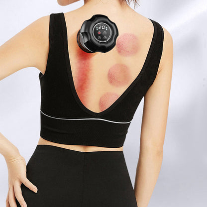 🔥 Massaggiatore Elettrico Smart Coppettazione & Gua Sha – Luce Rossa, Aspirazione Dinamica, Timer 20 Min, 2-in-1