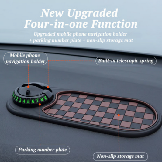 🚗 SCONTO 50%! Tappetino Auto Multifunzionale – Porta-cellulare, Disco di Parcheggio & Organizer in uno! 🔥 Antiscivolo, Girevole, Sempre a Portata di Mano ⚡ Offerta Limitata ⏳