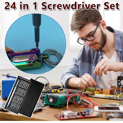 🛠️🔥 Set Cacciaviti Professionali 24 Pezzi: robusti, versatili, durevoli per sempre. Perfetti per casa e lavori manuali! 🔩✨