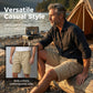 🩳 60% RABATT! ☀️ Lätta Cargoshorts – Andningsbart Tyg, Knälång Skärning & Säkra Fickor För Telefon & Nycklar, Bekväma Hela Dagen ✅