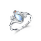 💍✨ Anello Ovale Geometrico con Pietra di Luna & Zirconi – Lega di Zinco, 2 Stili, Taglie 5-10 – Elegante per Ogni Occasione, Idea Regalo Perfetta 🌙💎