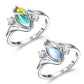 💍✨ Anello Ovale Geometrico con Pietra di Luna & Zirconi – Lega di Zinco, 2 Stili, Taglie 5-10 – Elegante per Ogni Occasione, Idea Regalo Perfetta 🌙💎
