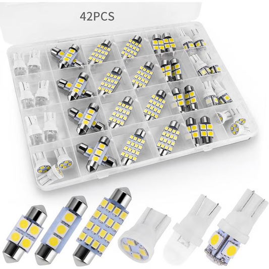 📢📢50% DI SCONTO!! ⏰42 Luci LED per Interni Auto – 6 Misure, Plug & Play, Chipset 2835 Aggiornato
